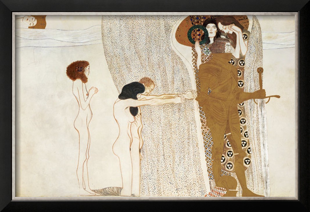 Beethoven Frieze Desire For Happiness, C.1902 - Gustav Klimt Painting